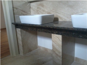 Bathroom Counter - Breccia Sarda and Baltic Brown Materials Bathroom Counter - Breccia Sarda and Baltic Brown Materials