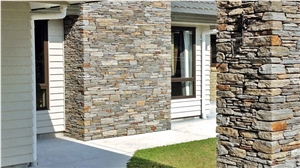 Clutha Schist Stone Ledge Column Cladding and Walling