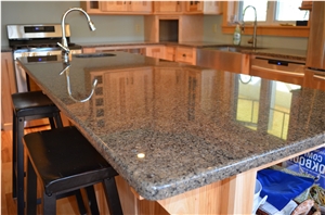 Tropical Brown Granite 1/4" Radius Edge Island Countertop Tropical Brown Granite 1/4" Radius Edge Island Countertop