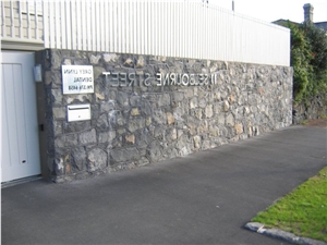 Auckland Basalt, Basalt Blue Stone Dry Stack Wall