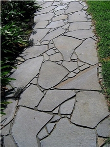 Bombay Blue Stone Flagstone Walkway