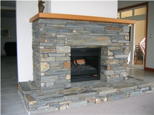Poolburn Schist Split Fireplace Decor