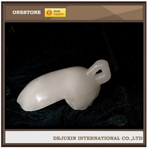 Furnished Articles Jade Carving, White Quartzite Art Works