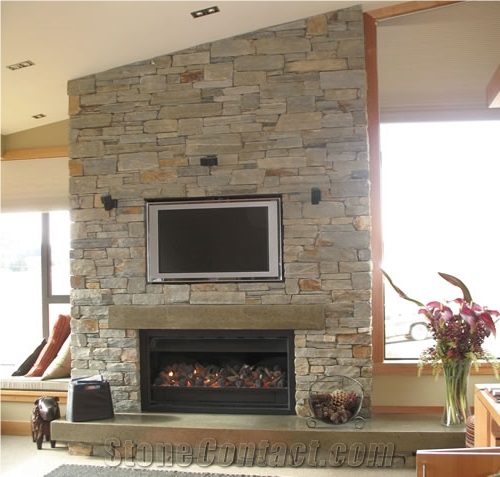 Wanaka Schist Fireplace Chimney