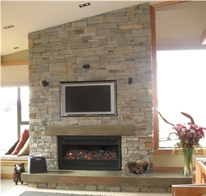 Wanaka Schist Fireplace Chimney