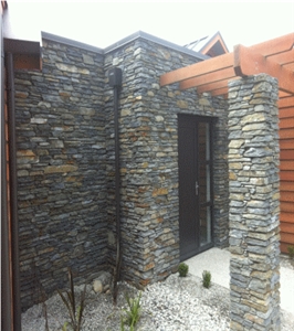 Gibbston Grey Schist Dry Stack Wall