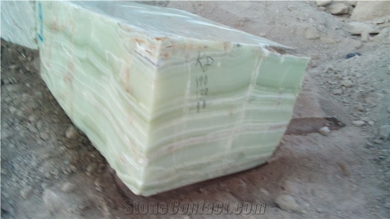 Iran Green Onyx, Touran Posht Green Onyx Block