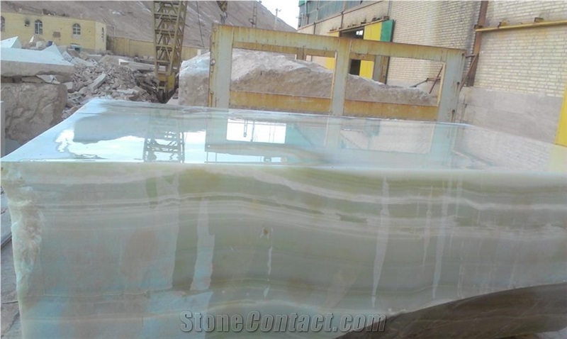 Iran Green Onyx, Touran Posht Green Onyx Block