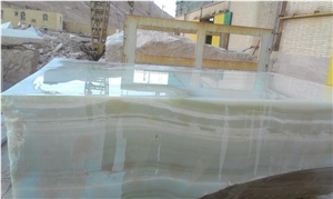 Iran Green Onyx, Touran Posht Green Onyx Block