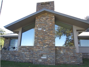 Wistow Bluestone Dry Stacked Fireplace Surround