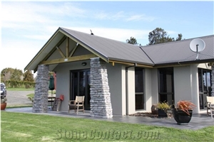 Clutha Schist Rustic Ledge Entrance Column Stacked Wall