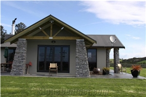 Clutha Schist Rustic Ledge Entrance Column Stacked Wall