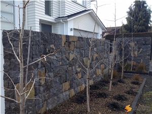 Bluestone Series Milton Shelling Kohi Residential Exterior Mitred Corners Stone Walls
