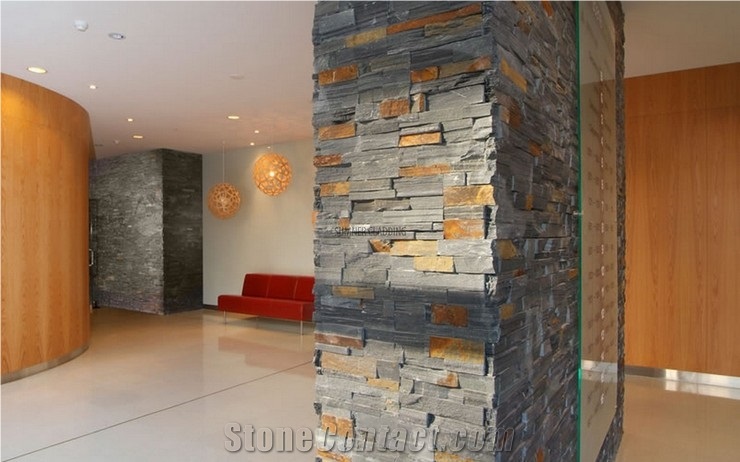 Ledgestone Series Basalt Scene Commercial Interior Natural Ends