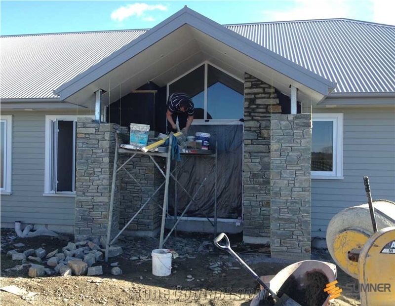 Otago Series Otago Wanaka Schist Pegassus Residential Exterior Columns, Wall Cladding