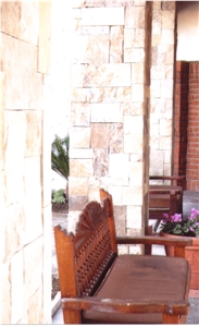Autumn Blend Thin Veneer Special Mitre Cut Installation, Autumn Blend Sandstone Building & Walling