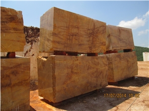 Picassoro Marble Block, Turkey Yellow Marble