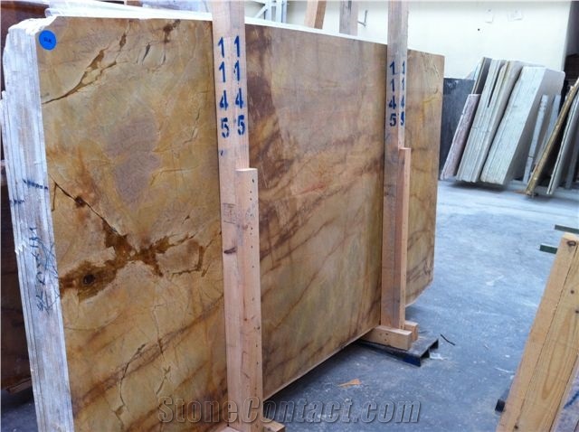 Picassoro Marble Block, Turkey Yellow Marble