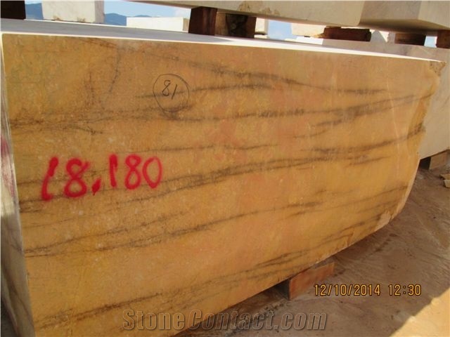 Picassoro Marble Block, Turkey Yellow Marble