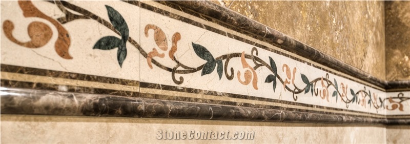 Dark Emperador Marble Pencil Liner Trim