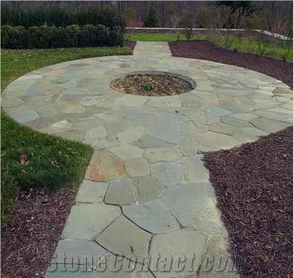 Irregular Natural Cleft Bluestone Flagstone Patio Pavement
