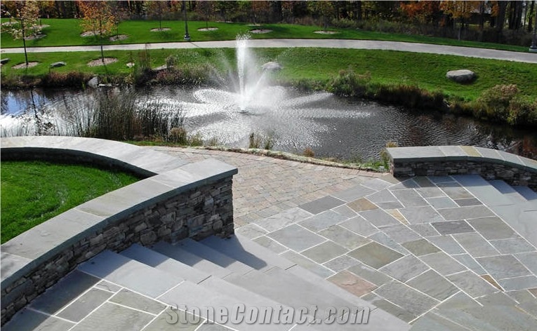 Irregular Natural Cleft Bluestone Flagstone Patio Pavement