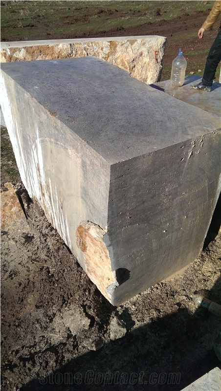 Silver Travertine Blocks