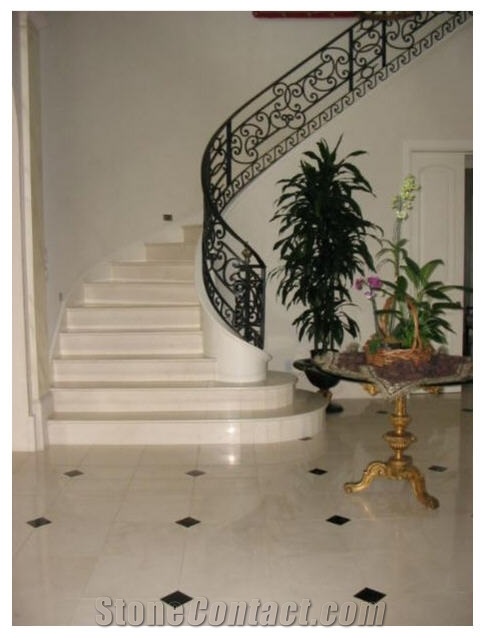 Mountain White Danby Marble Staircase