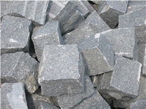 G654 Dark Grey Granite Cube Stone