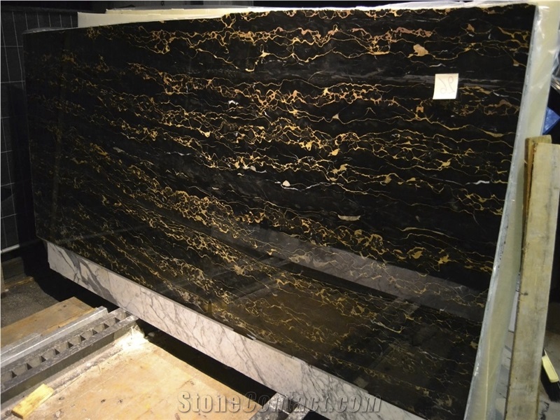 Portoro and Diamond Fall Marble Slabs