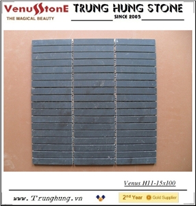 15*100 Blue Stone Linear Mosaic Tiles
