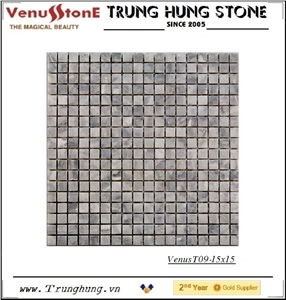 15*15 Grey Tumbled Marble Mosaic Tiles