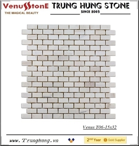 15*32 Milky White Tumbled Marble Mosaic Tiles 15*32 Milky White Tumbled Marble Mosaic Tiles