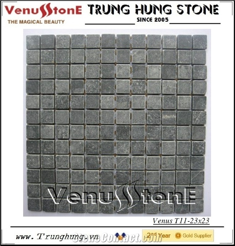 23*23 Blue Stone Tumbled Mosaic Tiles
