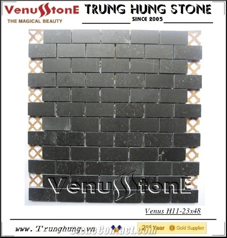 23*48 Blue Stone Honed Mosaic Tiles