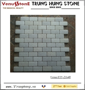 23*48 Pure White Tumbled Marble Mosaic Tiles