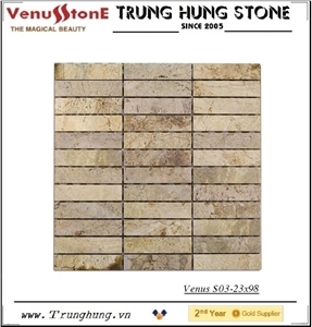 23*98 Beige Carpet Polished Marble Mosaic Tiles