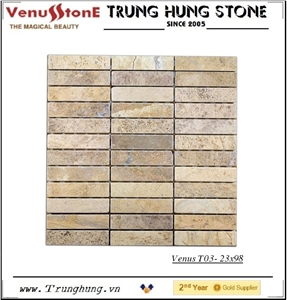 23*98 Beige Carpet Tumbled Marble Mosaic Tiles