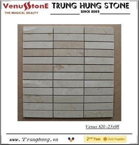 23*98 Crema Marfil Polished Marble Mosaic Tiles