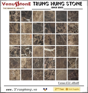 48*48 Dark Emperador Tumbled Marble Mosaic Tiles 48*48 Dark Emperador Tumbled Marble Mosaic Tiles