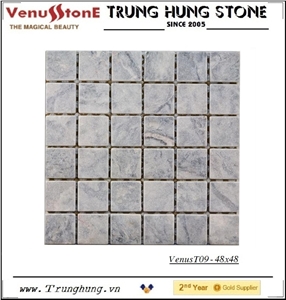 48*48 Grey Tumbled Marble Mosaic Tiles