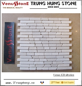 Crema Marfil Broken Edge Marble Mosaic Tiles Crema Marfil Broken Edge Marble Mosaic Tiles