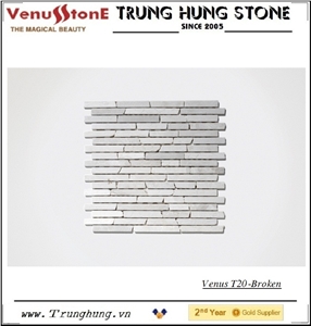 Crema Marfil Broken Edge Marble Mosaic Tiles