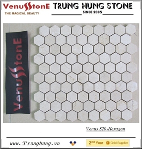 Crema Marfil Hexagon Marble Mosaic Tile Polished Crema Marfil Hexagon Marble Mosaic Tile Polished