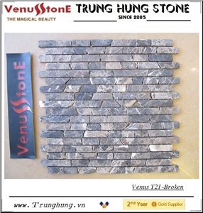 Dark Emperador Broken Edge Marble Mosaic Tiles Dark Emperador Broken Edge Marble Mosaic Tiles