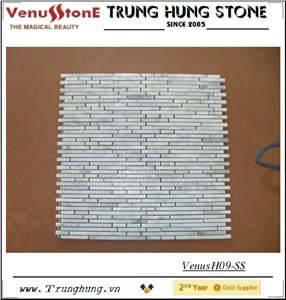 Grey Super Slim Marble Mosaic Tiles