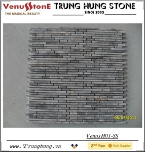 Light Grey Panther Super Slim Marble Mosaic Tiles