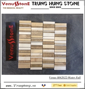 Marble Mosaic Tiles with Special Waterfall Design
