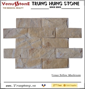 Vietnam Yellow Mushroom Stone Wall Tiles