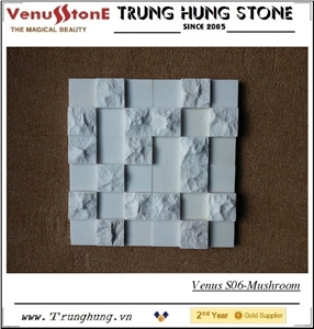 White Marble Mosaic Tiles Mushroom